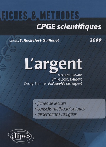 L'argent. Georg Simmel, Philosophie de l'argent ; Molière, L'Avare, Emile Zola, L'Argent, Edition 20