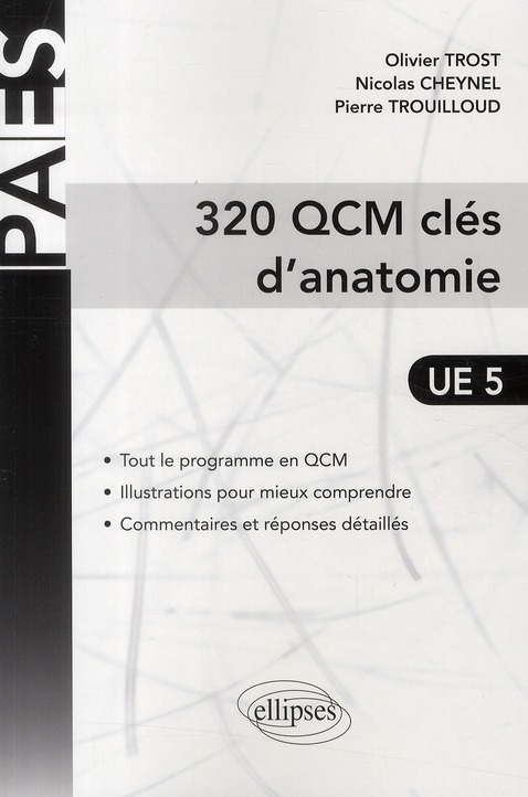 320 QCM clés d'anatomie UE 5
