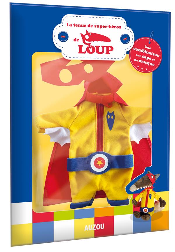 La tenue de super-héros de Loup. Une combinaison, une cape et un masque