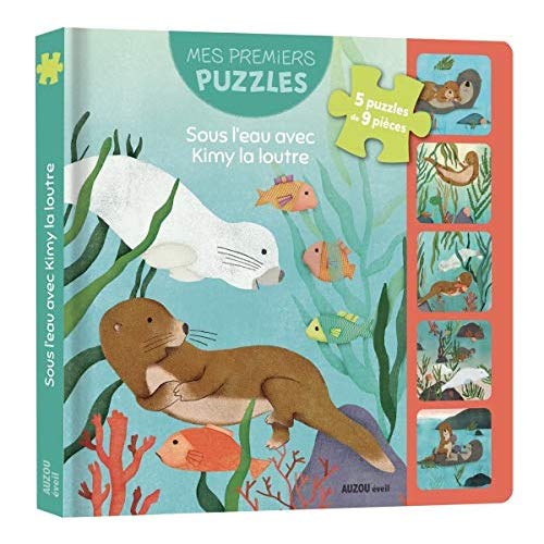 Sous l'eau avec Kimy la loutre. Avec 5 puzzles de 9 pièces