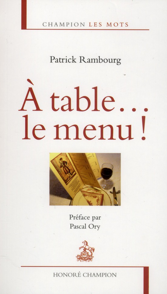 A table... le menu !