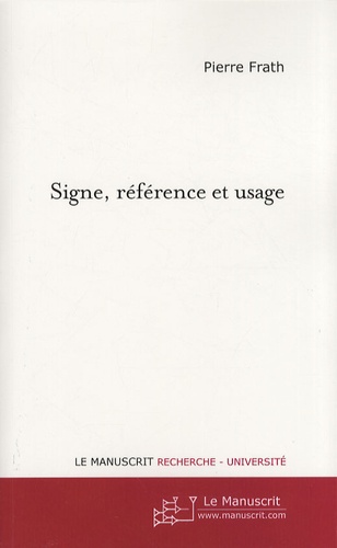 Signe, référence et usage