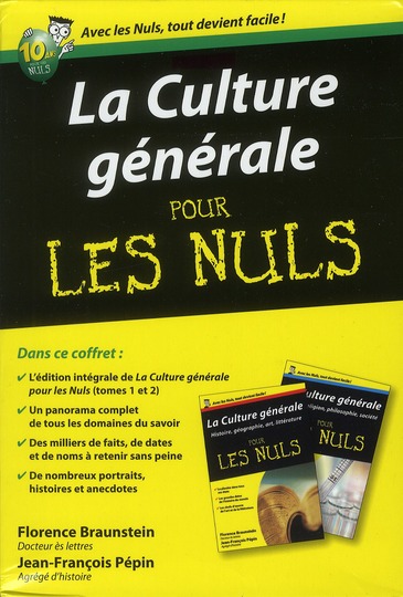 La Culture générale pour les nuls. Coffret 2 livres : Histoire, géographie, art, littérature - Scien