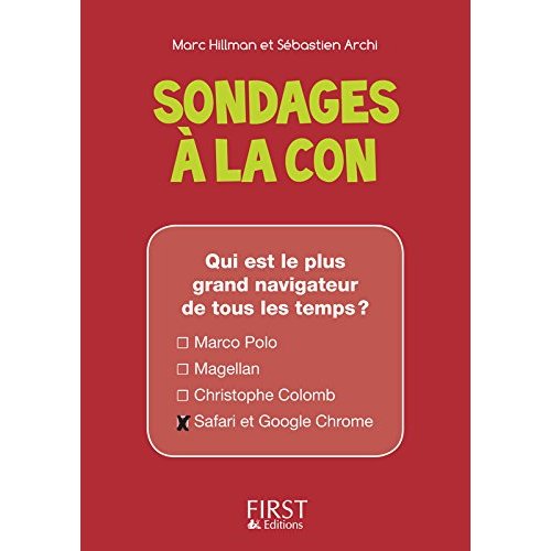 Sondages à la con. Plus de 150 QCM et sondages exclusifs