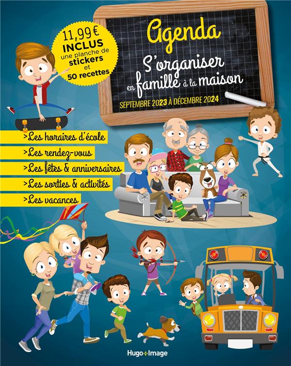 Agenda s'organiser en famille. Septembre 2023 à décembre 2024, Edition 2023-2024