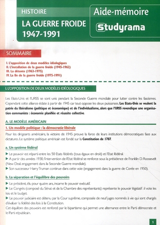 La guerre froide 1947-1991