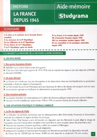 La France depuis 1945