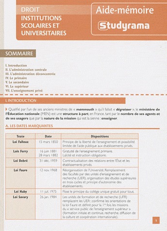 Institutions scolaires et universitaire