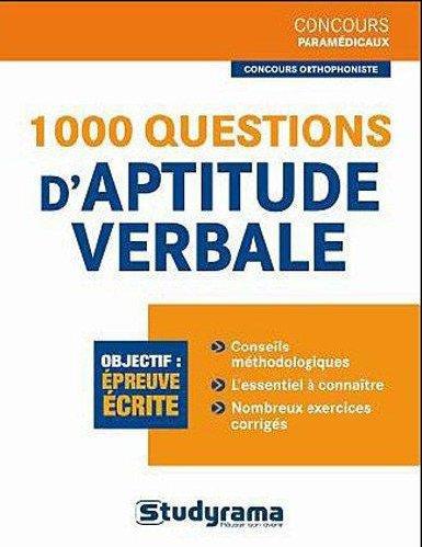 1000 questions d'aptitude verbale