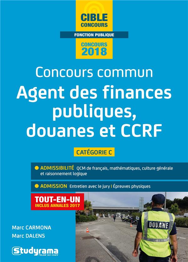 Concours commun agent administratif principal des finances publiques, des douanes et de la CCRF de 2