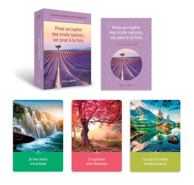 Pour accepter ma vraie nature, un jour à la fois. Jeu de 44 cartes avec livret d'accompagnement