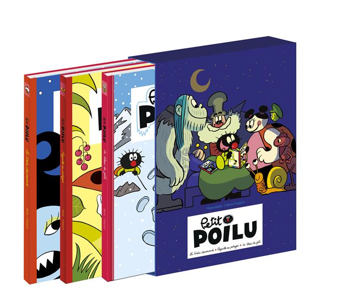 Petit Poilu : Coffret 3 volumes plus un poster. Tome1, La sirène gourmande ; Tome 3, Pagaille au pot