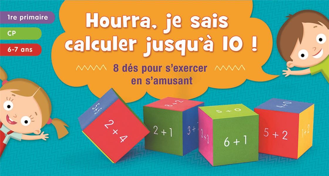 Hourra, je sais calculer jusqu'a 10 ! Cubes en boîte