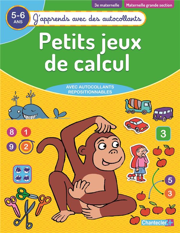 Petits jeux de calcul 3e maternelle, maternelle grande section 5-6 ans. Edition 2019
