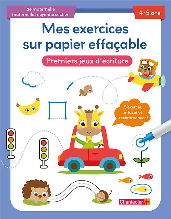 Mes exercices sur papier effaçable MS. Premiers jeux d'écriture