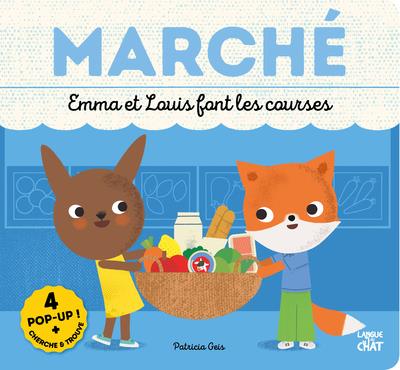 Marché. Emma et Louis font les courses