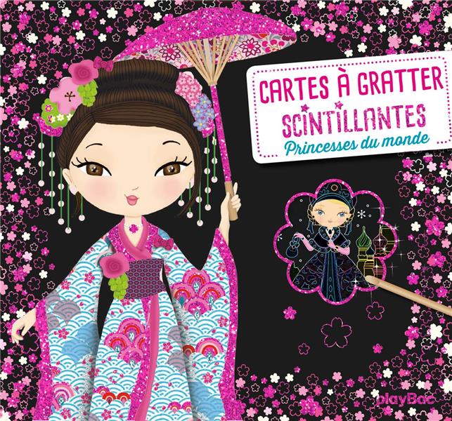 Cartes à gratter scintillantes. Princesses du monde