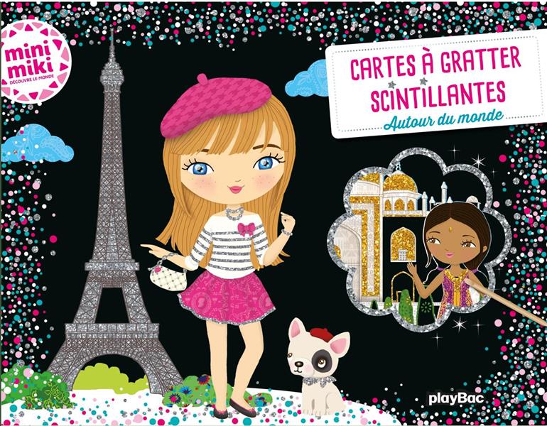 Maxi cartes à gratter scintillantes. Autour du monde