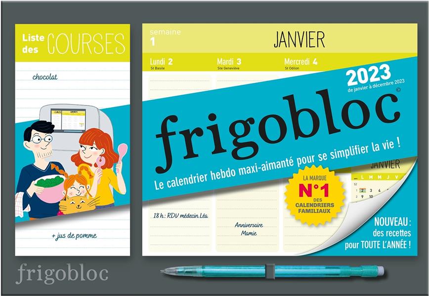 Mini Frigobloc hebdomadaire. Le calendrier hebdo maxi-aimanté pour se simplifer la vie ! Avec 1 crit