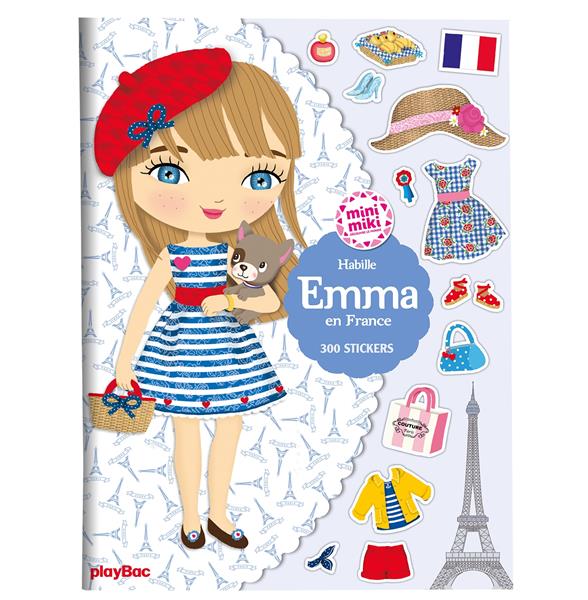 Habille Emma en France. Avec 300 stickers