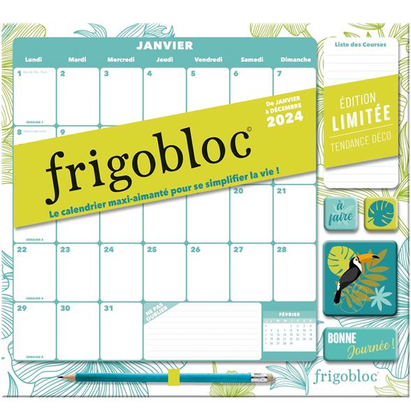 Frigobloc Mensuel Déco végétale. Edition 2024