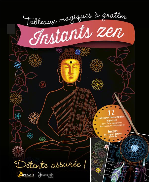 Instants zen. 12 tabeaux détachables à gratter, inclus le crayon biface en bois