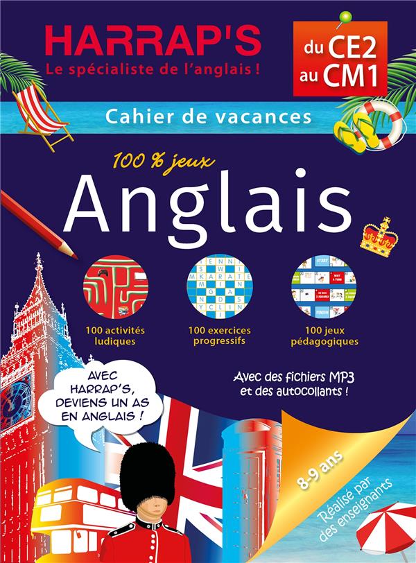 Harrap's Cahier de Vacances du CE2 au CM1. 100% jeux anglais