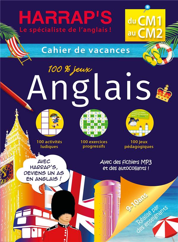 Harrap's Cahier de Vacances du CM1 au CM2. 100% jeux anglais