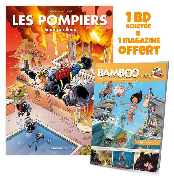 Les Pompiers - Tome 19 : Seau périlleux Bamboo mag offert