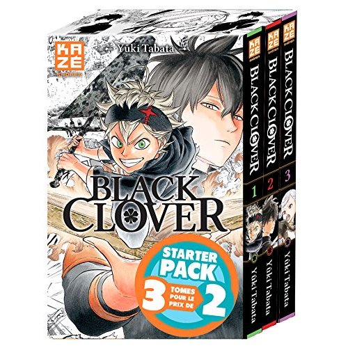 Black Clover : Coffret en 3 volumes. Tome 1, Le serment ; Tome 2, Le défenseur ; Tome 3, Rassembleme