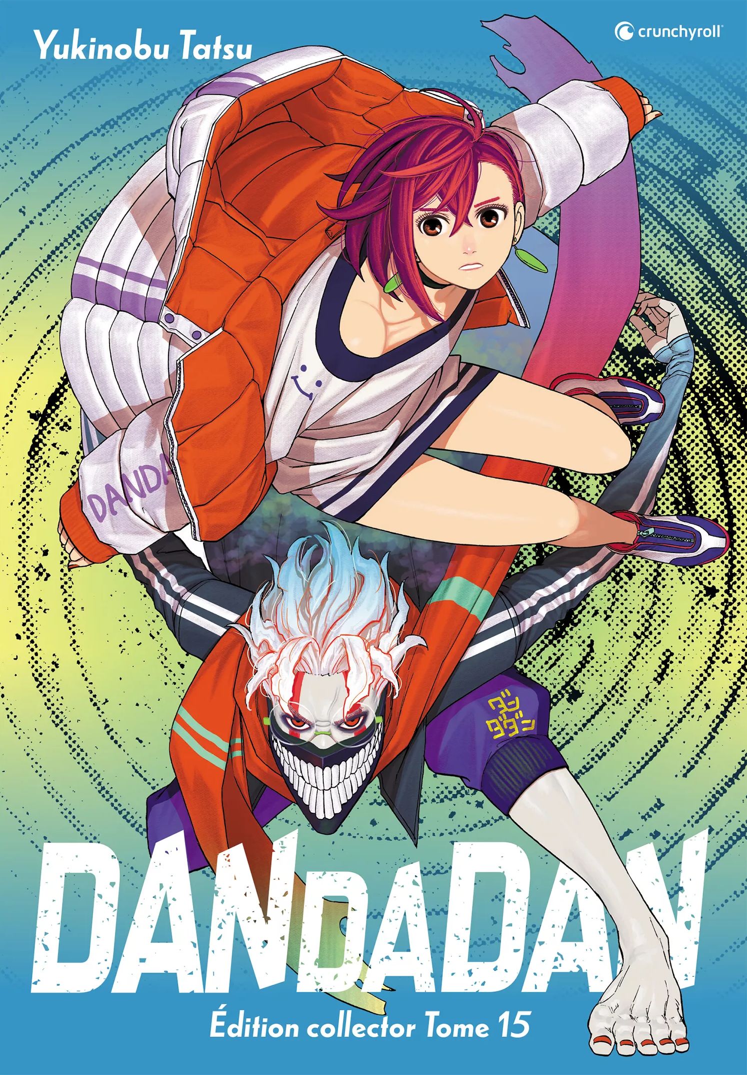 Dandadan Tome 15 : Coffret avec un bonnet Mémé Turbo 4 ex-libris. Edition collector