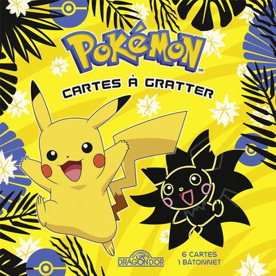 Pokémon Cartes à gratter Pikachu. Avec 6 cartes, 1 bâtonnet