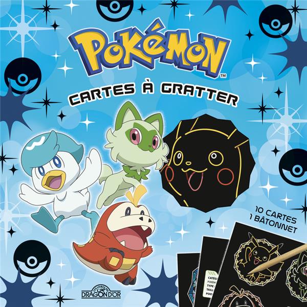 Pokémon Cartes à gratter. Avec 10 cartes et 1 bâtonnet