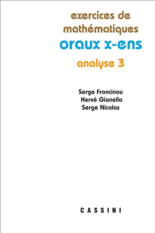 ORAUX X ENS ANALYSE 3