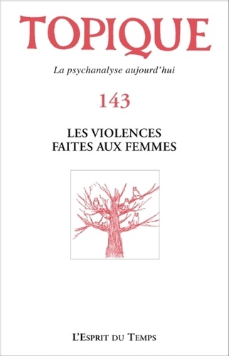 Topique N° 143, juin 2018 : Les violences faites aux femmes