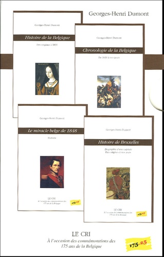 Coffret 4 volumes à l'occasion des commémorations des 175 ans de la Belgique. Histoire de la Belgiqu