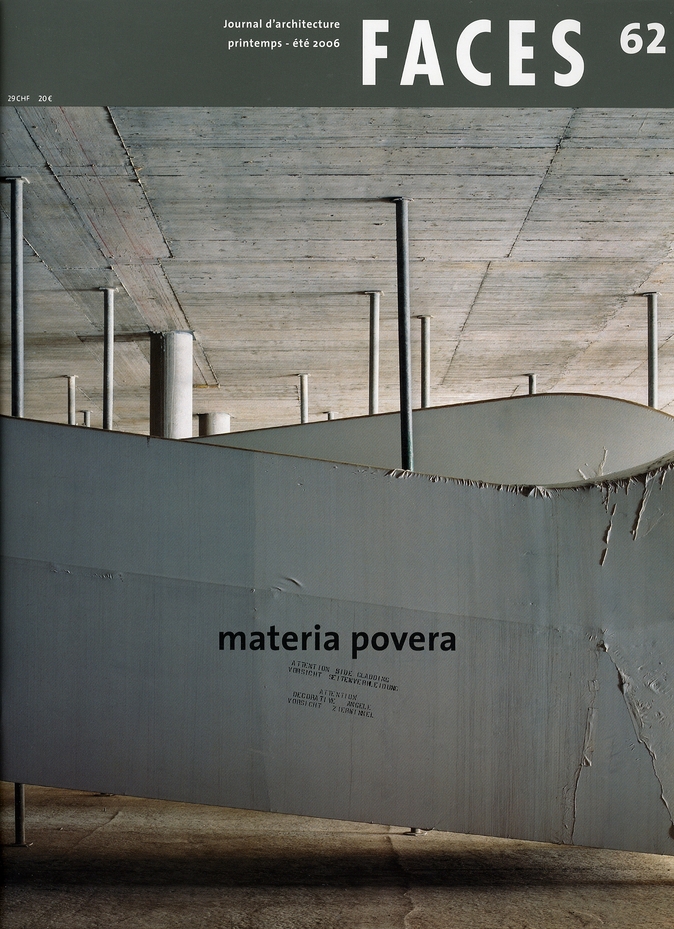 Faces N° 62, Printemps-Eté 2006 : Materia povera
