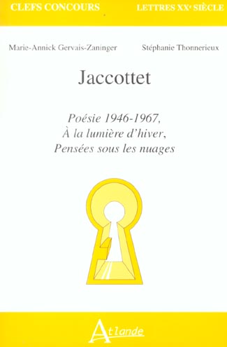 Jaccottet. Poésie 1946-1967, A la lumière d'hiver, Pensées sous les nuages