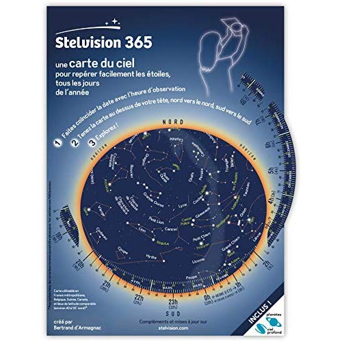Stelvision 365. Une carte du ciel pour repérer facilement les étoiles, tous les jours de l'année, 9e