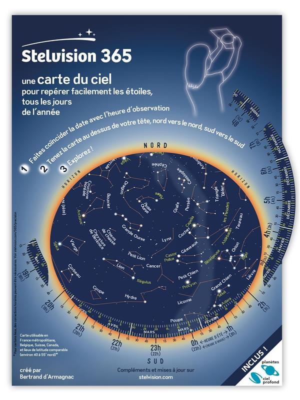Stelvision 365. Une carte du ciel pour repérer facilement les étoiles, tous les jours de l'année, 14