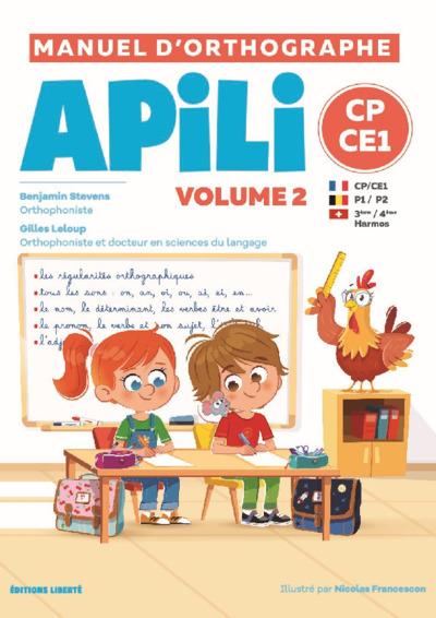 MANUEL D'ORTHOGRAPHE APILI VOL 2 - CP/CE1 P1/P2