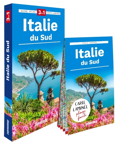 Italie du Sud. Guide Atlas Carte laminée 1/1 050 000