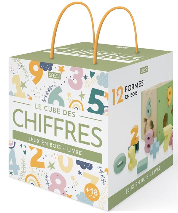 Le cube des chiffres. Jeu avec 12 formes en bois livre