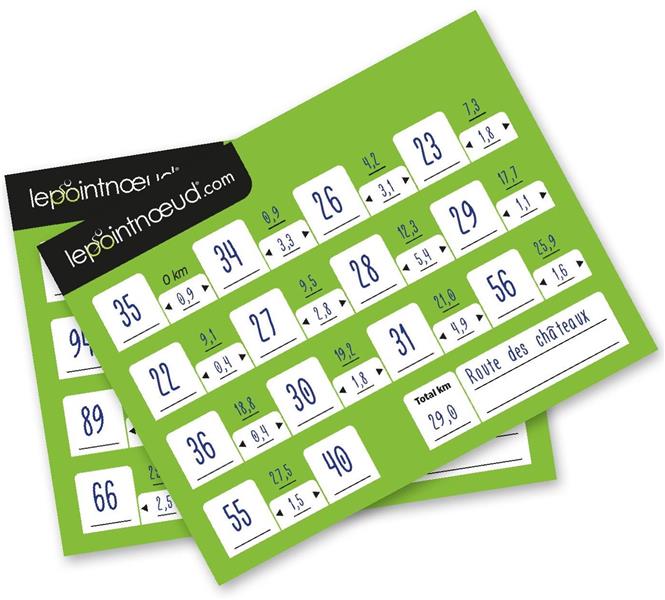 Set de 70 cartes vierges pointnoeud