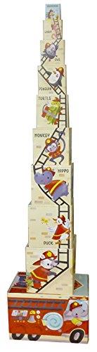 Camion de pompier. Livre avec cubes de construction