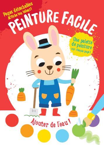 Peinture facile le lapin. Avec une palette de peinture sur chaque page et 1 pinceau