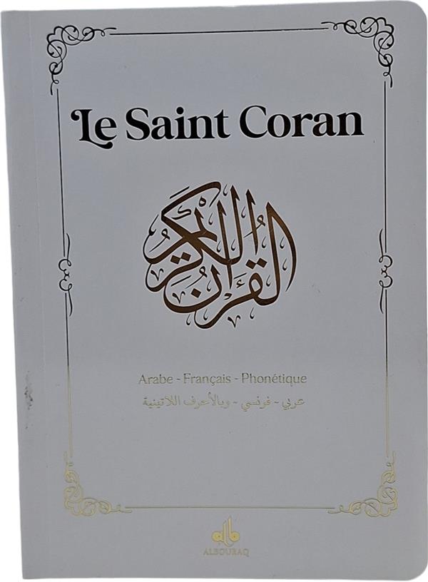 Le Saint Coran Petit format - Blanc - Arabe Français Phonétique