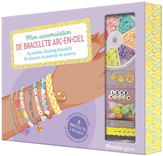 MA BOITE A BIJOU - MON ACCUMULATION DE BRACELETS ARC-EN-CIEL