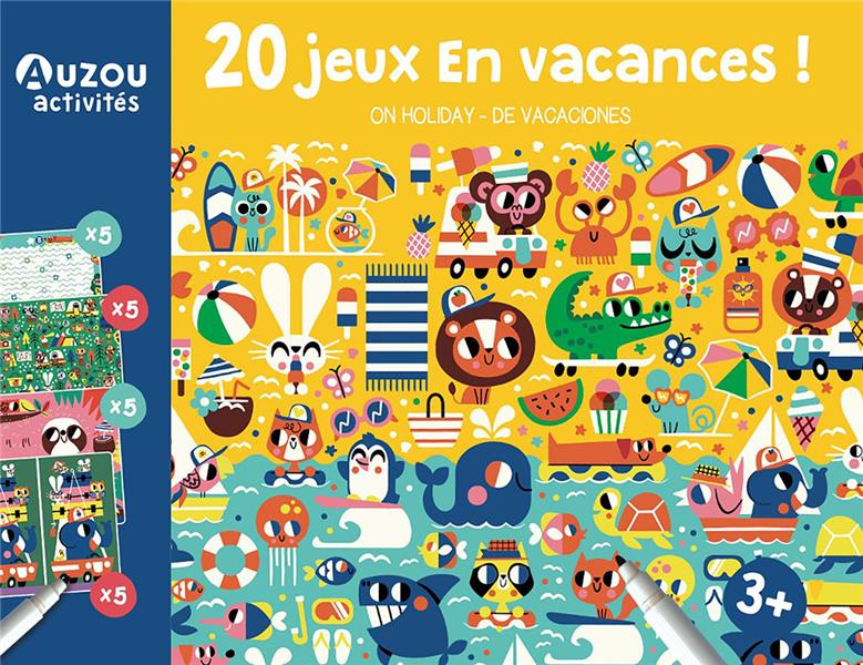 20 jeux en vacances ! On holiday - De vacaciones - Avec un feutre effaçable