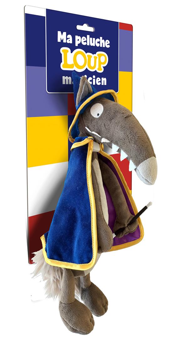 Peluche de loup magicien
